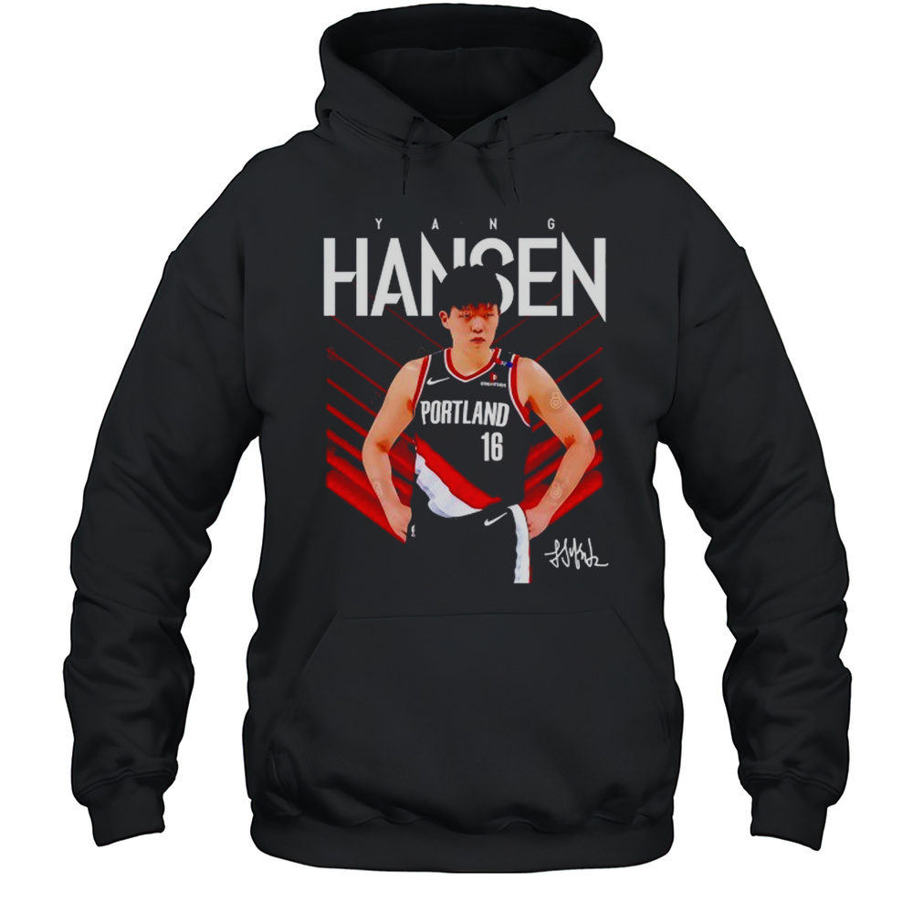 Yang Hansen Portland Trail Blazers Signature Shirt Unisex Hoodie
