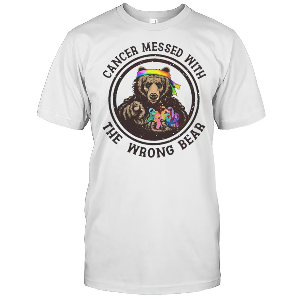Cancer Messed With The Wrong Bear Baseball Shirt