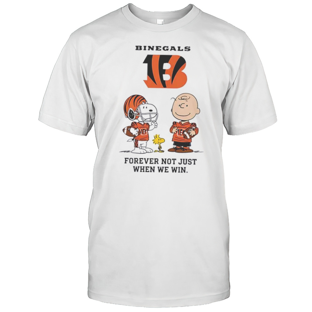 Cincinnati Bengals Charlie Brown Snoopy Bengals Forever Not Just When We Win Shirt