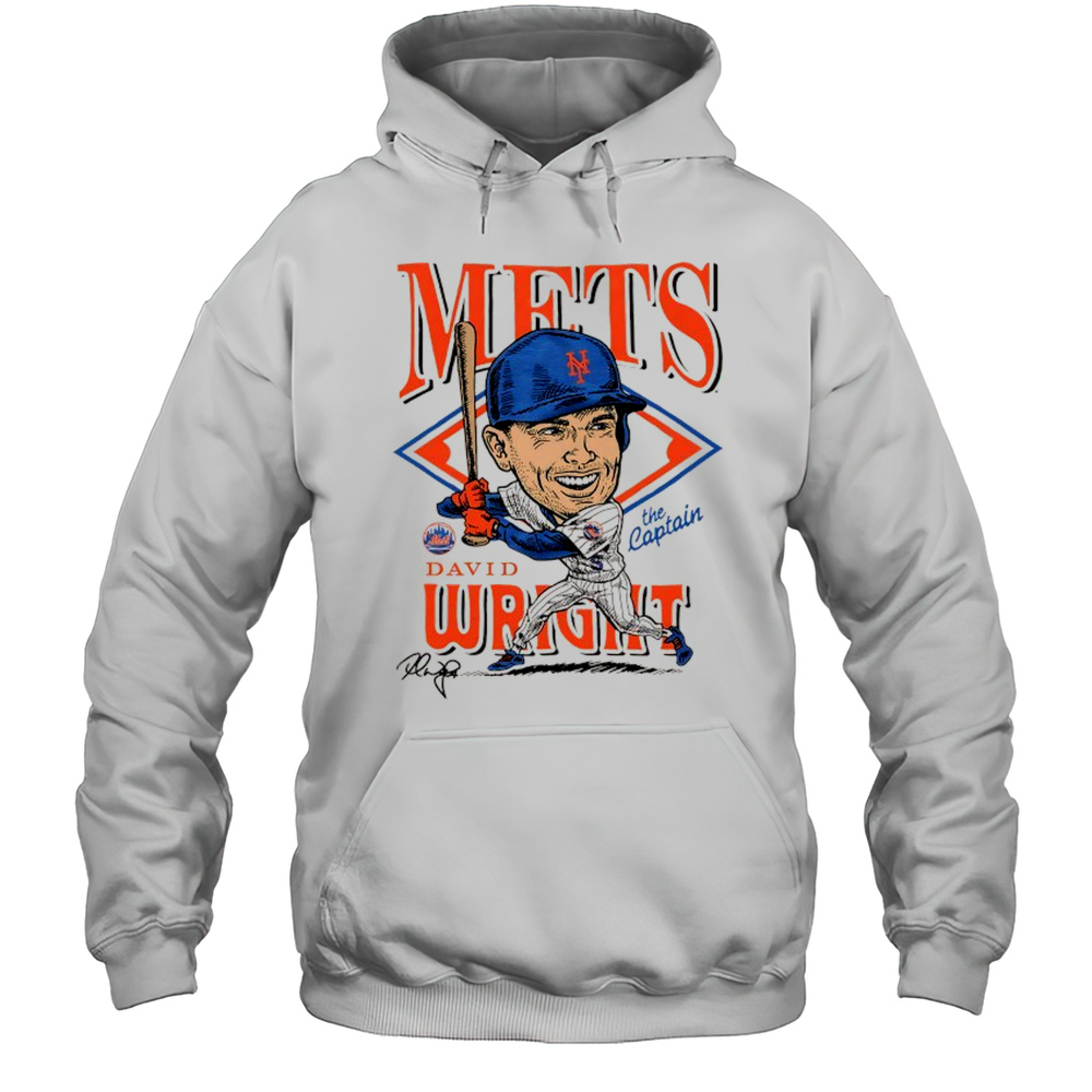 David Wright New York Mets The Captain Caricature Signature Shirt Unisex Hoodie