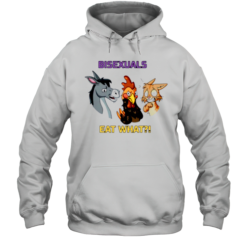 Donkey Chicken And Cat Bisexuals Eat What Shirt Unisex Hoodie