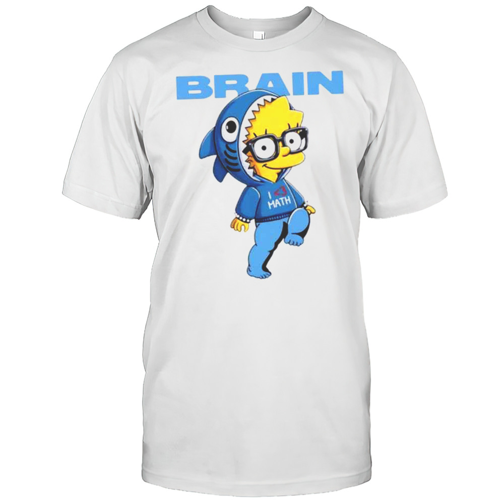 Lisa Simpson Brain I Love Math Shirt