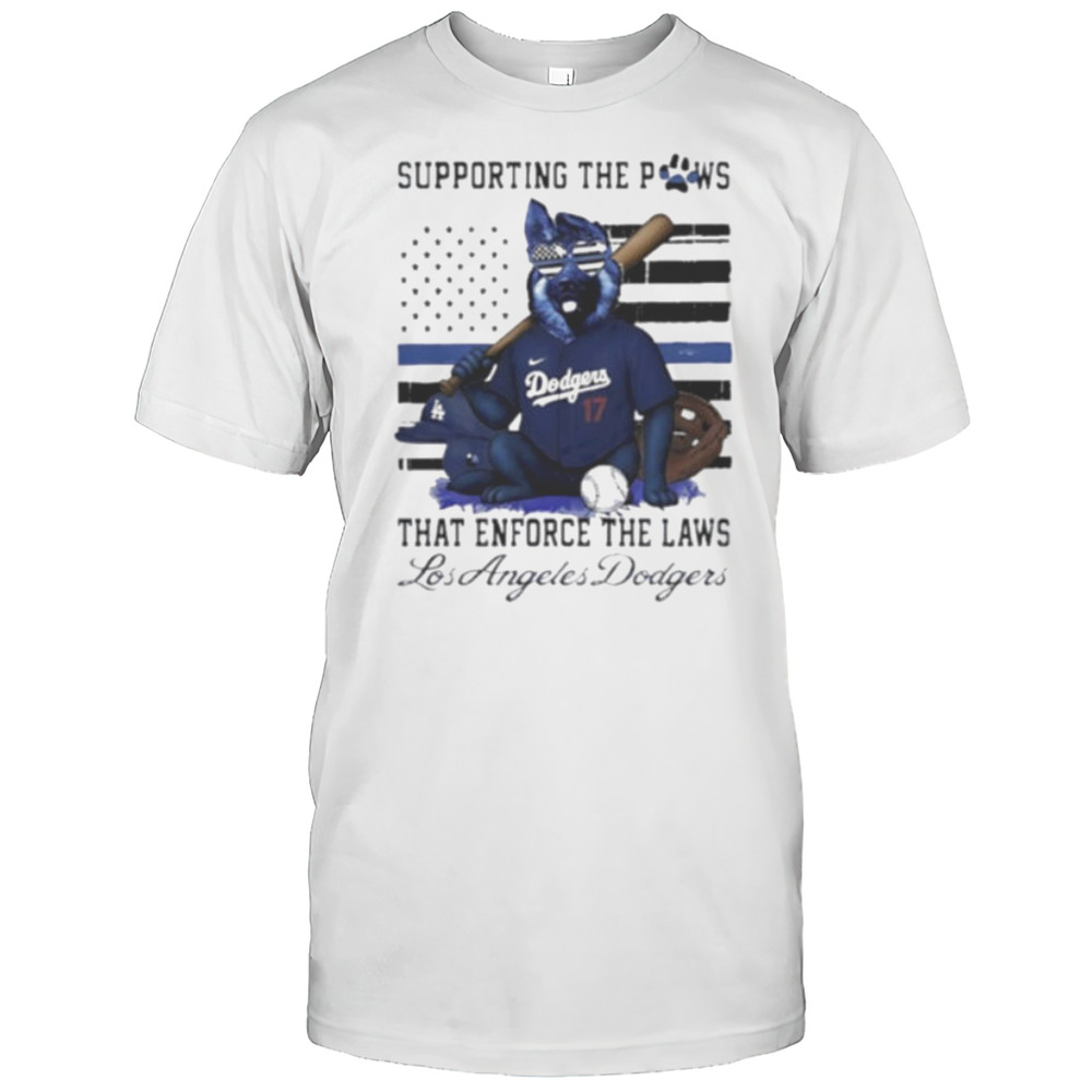 Los Angeles Dodgers Shohei Ohtani Supporting The Paws That Enforce The Laws Shirt