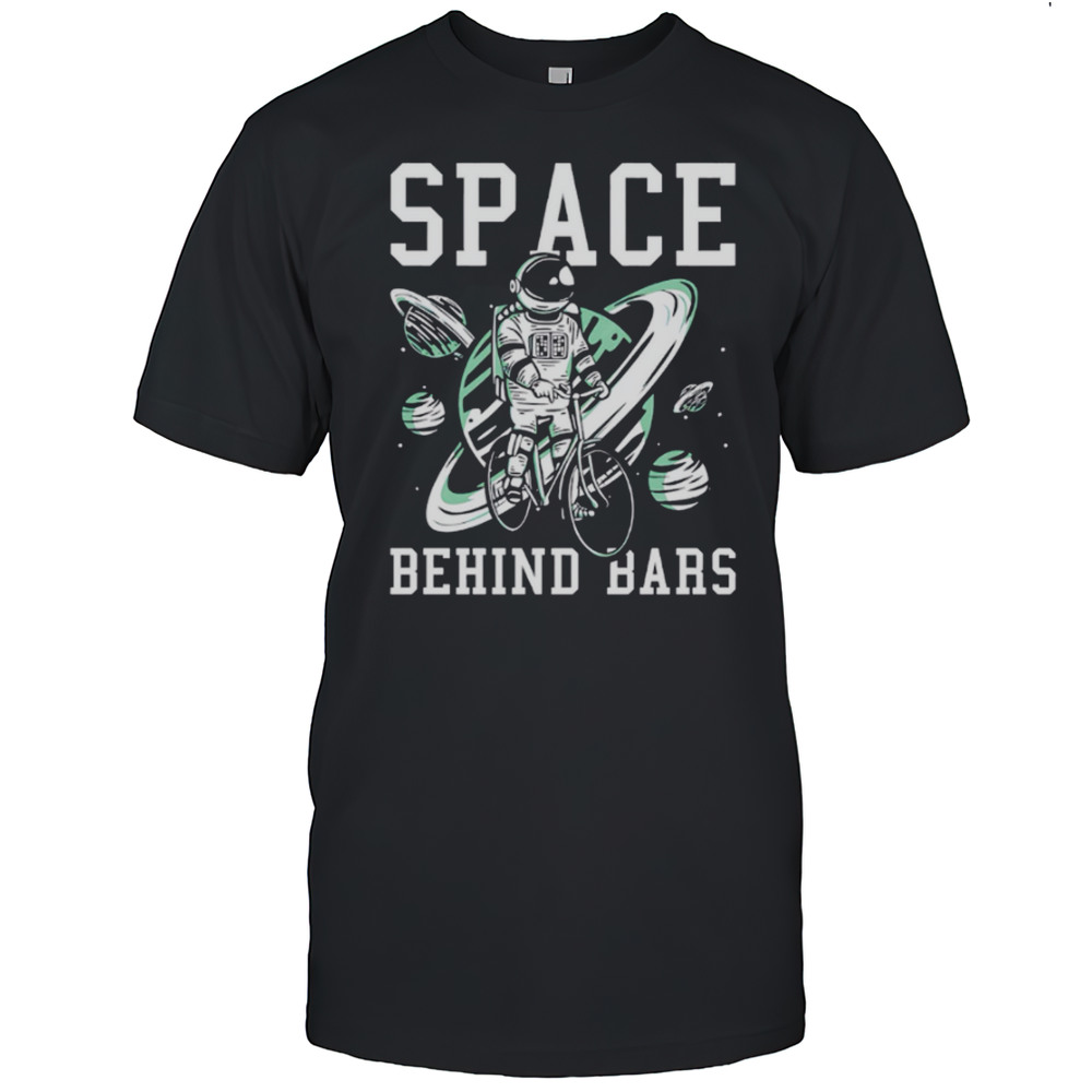 Space Behind Bars Bicycle Astronaut Graphic Shirt