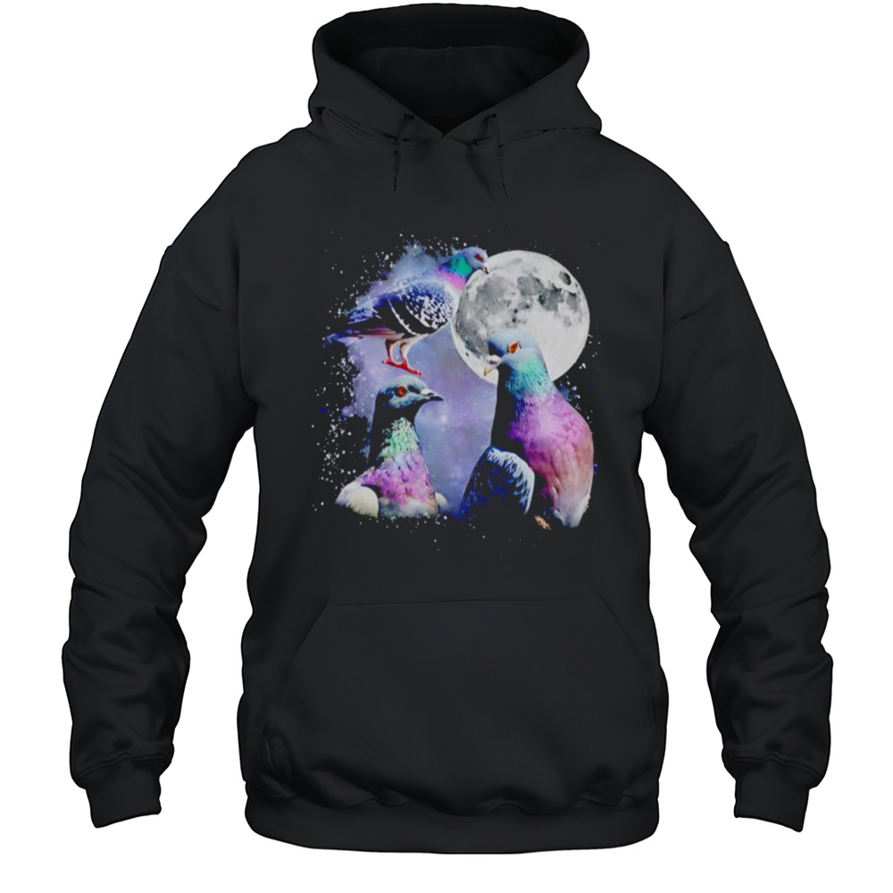 Three Pigeon Moon Shirt Unisex Hoodie