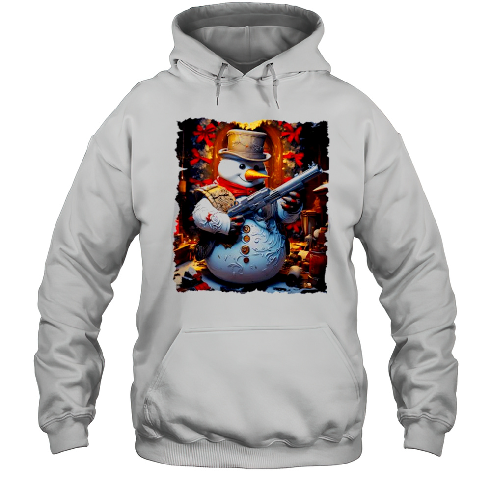 Frosty The Gangster Short Sleeve Performance Shirt Unisex Hoodie