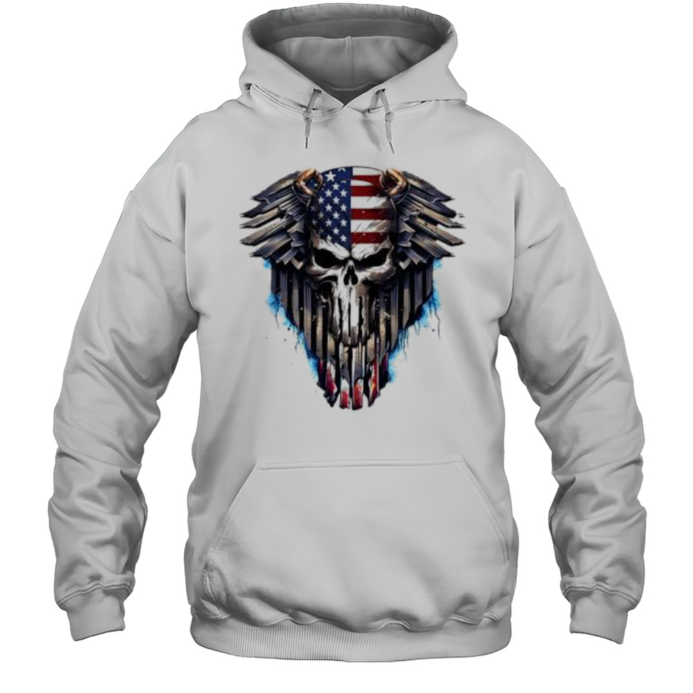 Punisher Eagle Short Sleeve Performance Shirt Unisex Hoodie