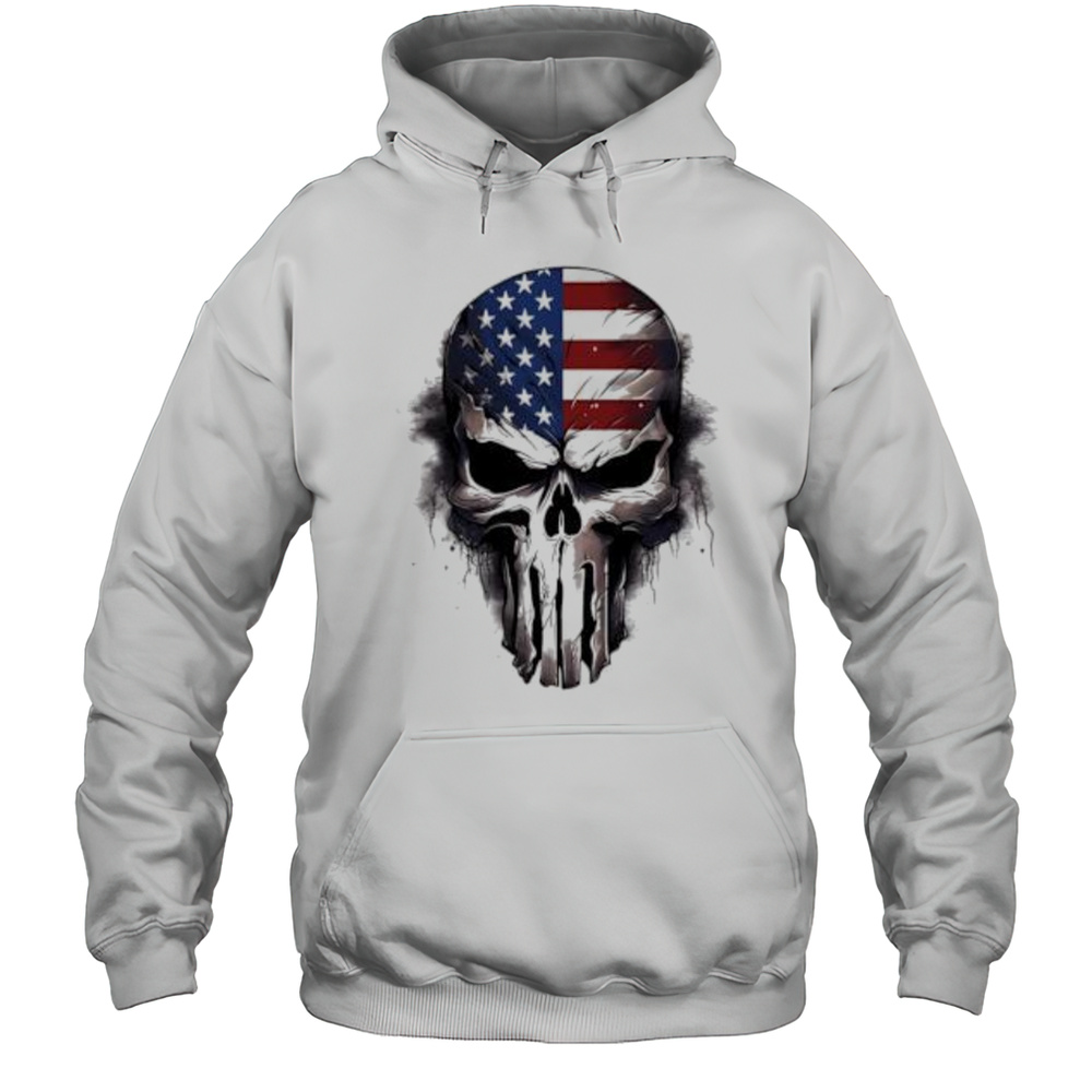 Punisher Flag Short Sleeve Performance Shirt Unisex Hoodie